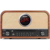 DAB radio met CD speler - Audizio Salerno - Retro radio met Bluetooth en mp3 speler - Stereo - 40W