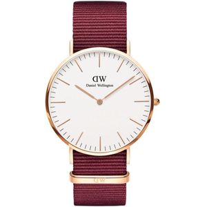 Daniel Wellington Classic Roselyn DW00100267 - Horloge - NATO - Rood - 40mm