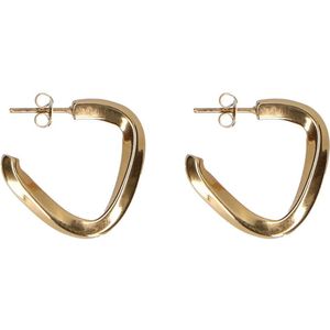 Manfield - Dames - Goudkleurige oorbellen van stainless steel - Maat 1