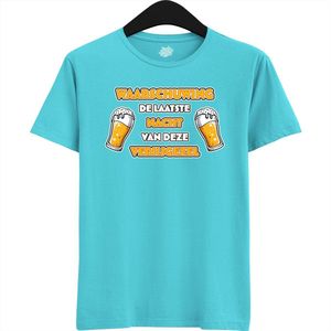 DudeWaarschuwing! De Laatste Nacht | Vrijgezellenfeest Cadeau Man - Groom To Be Bachelor Party - Grappig Bruiloft En Bruidegom Bier Bier Shirt - T-Shirt - Unisex - Atoll - Maat 3XL