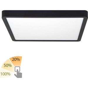 Highlight - Plafondlamp Piatto 30 x 30 cm 3 step DIM zwart