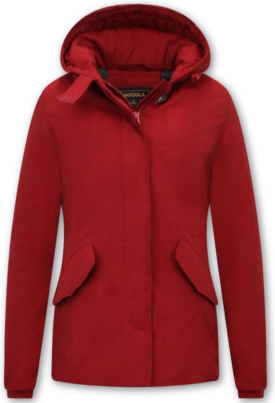 Korte Winterjas Vrouwen - 589 - Rood