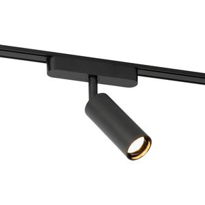 QAZQA magnetic samson - Moderne LED Spot railsysteem verlichting, railverlichting - 1 lichts - L 13.1 cm - Zwart - Woonkamer | Slaapkamer | Keuken