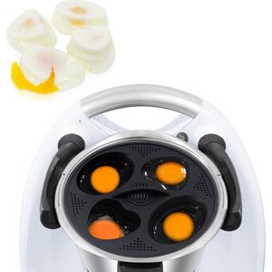 Pocheermachine Eierkoker - accessoires Gekookte Eieren - Ontbijt Eierstomer - Thermomix TM6 Siliconen - 4 Eieren