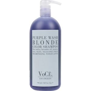 VoCe Purple Wash Blonde Color Shampoo 946ml - Zilvershampoo vrouwen - Voor Alle haartypes