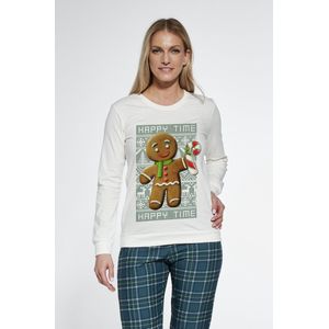 Cornette Katoenen Familie Pyjama Dames Volwassenen | Lange Mouw Lange Broek | Kerst Winter Matching Gezin Pyama | Cookie 671/347 XL
