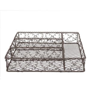 Clayre & Eef Bestekbak 31x25x7 cm Bruin Ijzer