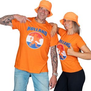 T shirt Nederland dames - EK voetbal - Olympische spelen - oranje shirt - supporter shirt Holland - Nederlands elftal - Maat 36 - Maat S