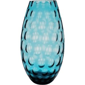 Prachtige grote handgemaakte vaas OLIVA - aquamarine kleur - Royal Bohemia