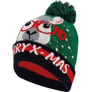 Morethansocks - Kerst muts - Kids - Met lichtjes - Multi groen - One Size - kerstmuts kind - kerstmuts met lichtjes - kerstmuts kinderen - kerstmutsen
