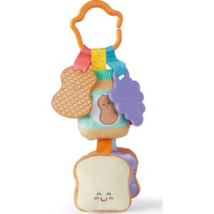 Melissa & Doug Multisensorieel Broodje meeneemspeeltje met ophangring - Vroeg leren speelgoed voor peuters Leeftijd - Baby rammelaar - Hangspeelgoed voor baby's -1+- Cadeau voor baby jongen en meisje