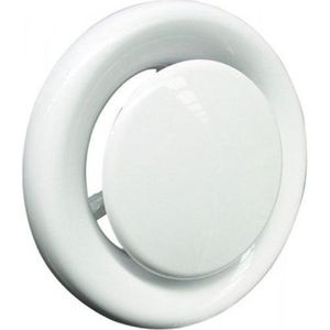Afzuigventiel regelbaar  736 diameter 100 wit pvc