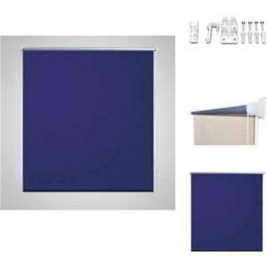 vidaXL Verduisterende Rolgordijnen - 60 x 120 cm - Marine/Blauw - Thermoplastische Zilverkleurige Achterkant - Jaloezie