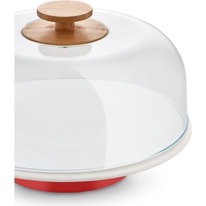 Alessi Stolp Mattina Taartstolp / Glazen stolp / Kaasstolp / Afdekstolp - BG06 R - Rood - ø 31 cm - door Big-Game