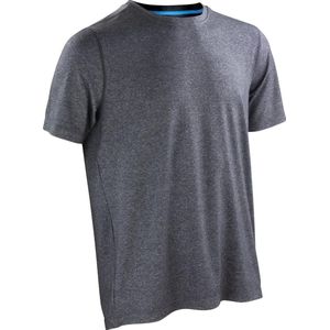 Spiro Heren Glanzend Merlijn Korte Mouwen Fitness T-Shirt (Phantom Grijs / Oceaan Blauw)