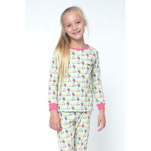 Happy Pyjama's | Fruit prints | Vrolijke & Hippe pyjama meisjes - pyjama jongens|maat: maat 122/128 (6-8 jaar)