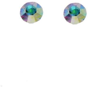 Behave Kleine oorbellen steentje 3,5mm swarovski elements multi kleur