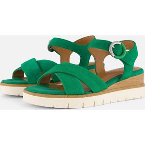 Tamaris Sandalen groen Suede - Dames - Maat 36