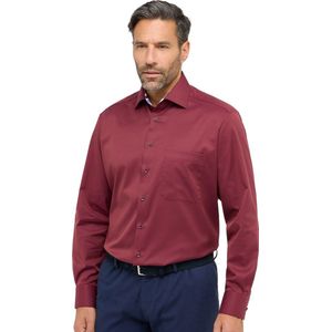 ETERNA comfort fit overhemd - twill - donkerrood (contrast) - Maat: 41 - Strijkvrij - Boordmaat: 41