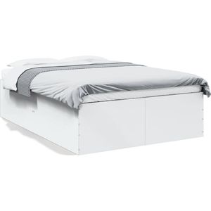 vidaXL - Bedframe - massief - hout - witx190 - cm