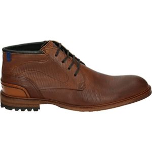 Floris van Bommel SFM-50087-23-05 - Volwassenen Heren sneakersVrije tijd half-hoog - Kleur: Cognac - Maat: 43.5