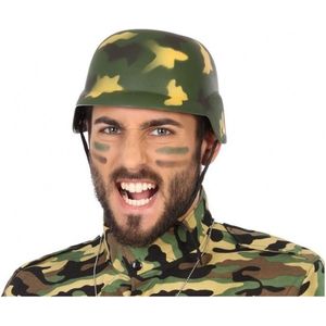 Soldaten leger verkleed helm camouflage voor volwassenen