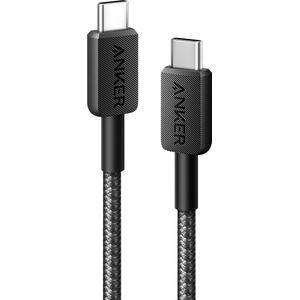 Anker 322 (60W) Gevlochten USB-C naar USB-C Kabel 0.9M Zwart