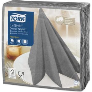 Tork LinStyle® servet 39x39cm 1/4-vouw grijs 12x50
