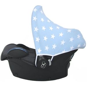 Wallabiezzz Zonnekap Maxi Cosi - Zonnescherm Kinderwagen - Universeel - Baby Blauw - Ster