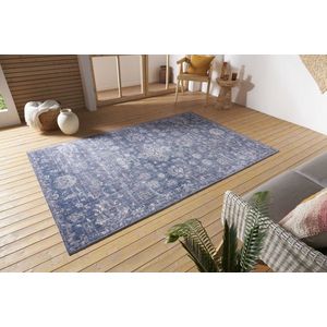 Flycarpets Binnen & Buitenkleed Vloerkleed - Alexandria- Blauw - 160x235 cm
