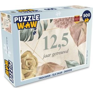 Puzzel 12,5 jaar getrouwd - Quotes - Jubileum - Spreuken - Legpuzzel - Puzzel 500 stukjes
