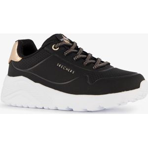 Skechers Uno Lite meisjes sneakers zwart goud - Maat 38 - Extra comfort - Memory Foam