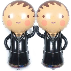 Winkrs Ballon Bruidspaar Man & Man 80 cm - Folie ballonnen voor bruiloft of huwelijks jubileum - Bruidegom & Bruidegom