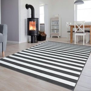 Tapiso Luxury Vloerkleed Grijs Wit Woonkamer Modern Tapijten Maat- 300x400