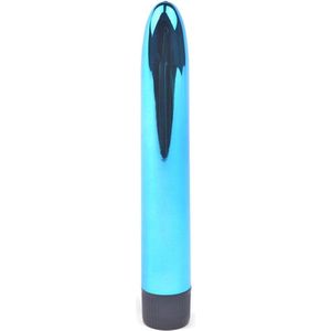 Classic Vibrator Metallic Blauw - Klassieke vormgeving - Vibrator voor vrouwen - Stimulerend voor clitoris - Spannend voor koppels - Sex speeltjes - Sex toys - Erotiek - Sexspelletjes voor mannen en vrouwen – Seksspeeltjes - Stimulator