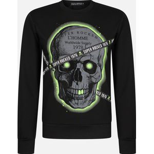 Sweater Skull Zwart/Groen