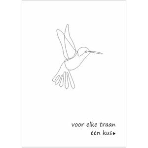 Luxe Wenskaarten - ""Elke traan een kus"" - Kado kaarten - Cadeau kaarten - 12 Stuks - 12 x 17 cm - Vrolijke Groet - Persoonlijke Boodschap - Feestelijke Gelegenheid - Speciale Momenten - Hoogwaardige Kwaliteit - Stijlvol Ontwerp - Verjaardag