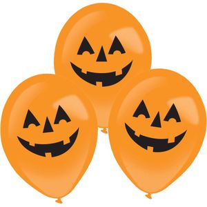 Amscan - Latex Ballonnen LED Pumpkin 27.5 cm (4 stuks) - Halloween - Halloween Decoratie - Halloween Versiering - Halloween Ballonnen