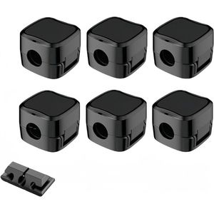 Zelfklevende kabelclips - 6 stuks - Magnetische kabelorganizer voor bureau, nachtkastje, kast - Oplaadkabelhouder