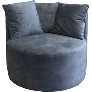 Fauteuil - Rondo - velvet stof Palladium blauw