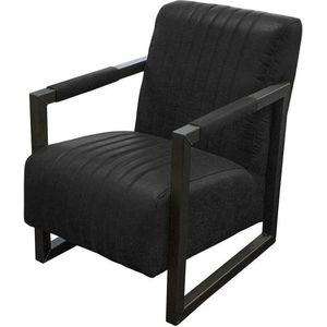 Fauteuil - Capri - leer Colorado antraciet 01