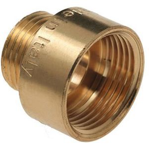 Neusstuk 3/4 x 1/2 messing