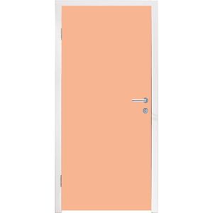 Deursticker Abrikoos - Roze - Pastel - Effen - Kleur - 90x235 cm - Deurposter