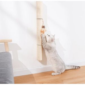 Wandmontage kattenkrabpaal | Sisal krabpaal voor binnenkatten | Kattenkrabber 28.9 inch