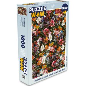 Puzzel Bloemen - Vlinder - Design - Kunst - Abstract - Schilderij - Oude meesters - Legpuzzel - Puzzel 1000 stukjes volwassenen