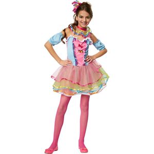 dressforfun - Meisjeskostuum neon regenboog-girl 164 (13-14y) - verkleedkleding kostuum halloween verkleden feestkleding carnavalskleding carnaval feestkledij partykleding - 301671