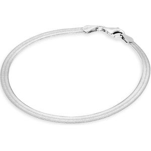 Glow 104.2393.19 Dames Armband - Schakelarmband - Sieraad - Zilver - 925 Zilver - 3 mm breed - 19 mm lang
