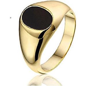 Montebello Ring Riverside - 925 Zilver Verguld - Onyx - 11mm - Maat 20.4-64mm