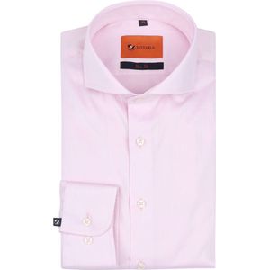 Suitable - Overhemd Twill Stretch Roze - Heren - Maat 39 - Slim-fit