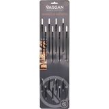 Vaggan BBQ spiezen - 8x stuks - RVS - 40 cm - vleespennen voor vlees - barbecue accessoires